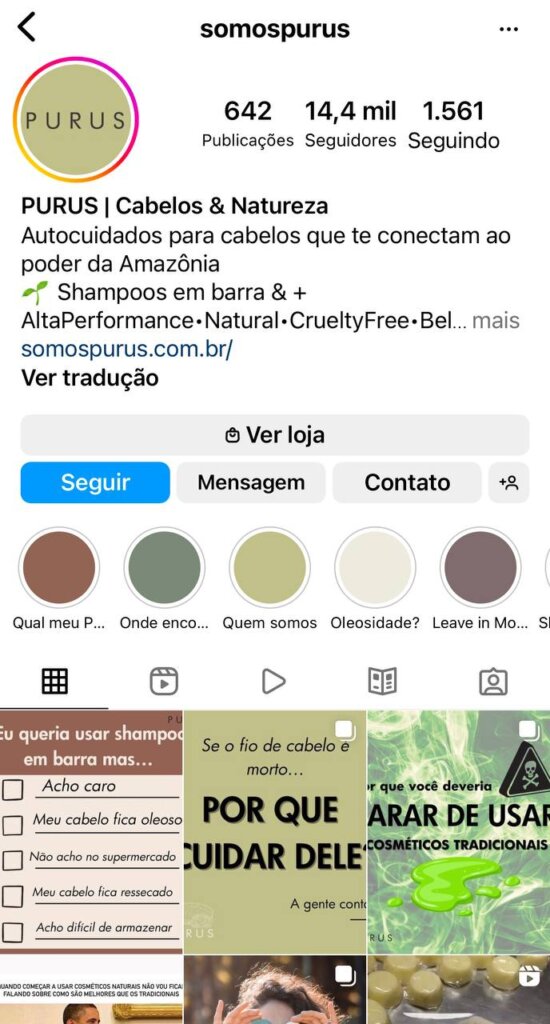 instagram aluna Cosme